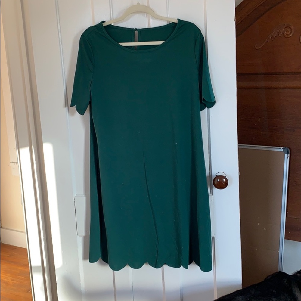 Scalloped Hem Dress